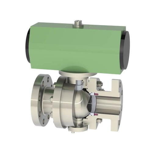 Trimteck’s OpTB™ V-Notch Ball Trunnion Mounted Control Valve.